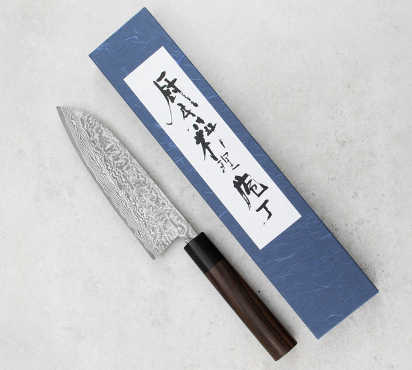 Shiro Kamo SG2 Damascus Nóż Santoku 16,5 cm