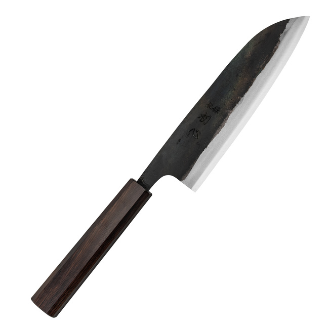 Hatsukokoro Kokugei Aogami#1/Iron Nóż Santoku 16,5 cm