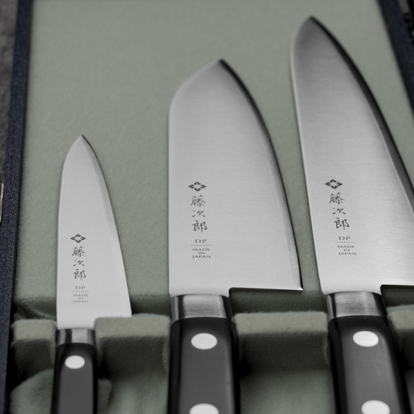 Tojiro DP3 Zestaw Nóż Uniwersalny 12 cm + Santoku 17 cm + Szefa kuchni 21 cm