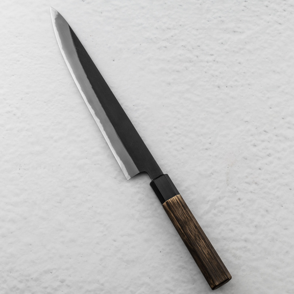 Mutsumi Hinoura Shirogami#2/Iron Nóż Sujihiki 24 cm