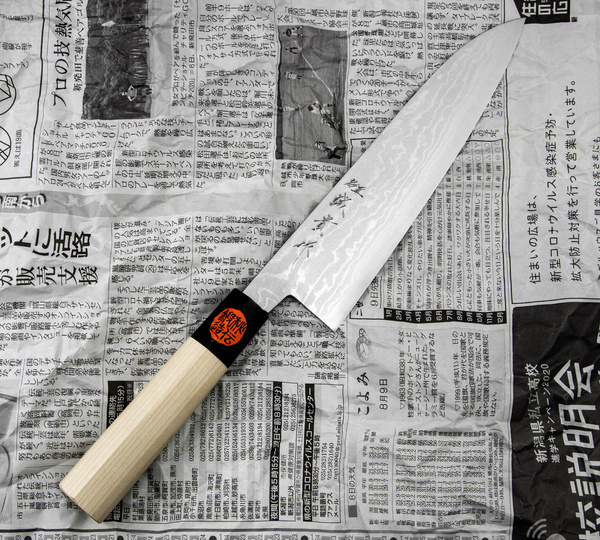 Shigeki Tanaka Aogami #2 Damascus Nóż Szefa kuchni 20 cm