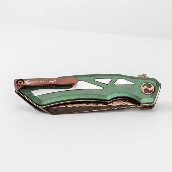 Dew Hara Ray#8 VG-10 Damascus Nóż składany 8,5 cm