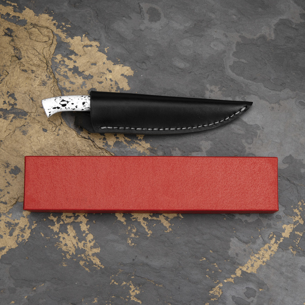 Ryo Nomura Shirogami#2 Damascus DropPoint White