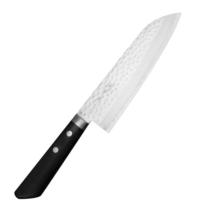 Kunio Masutani VG-10 Hammered Damascus Nóż Santoku 17 cm