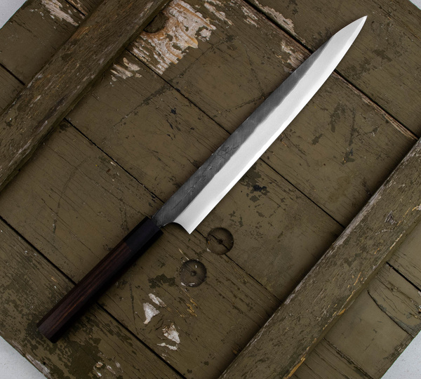 Hideo Kitaoka Shirogami Black Oktagon Nóż Yanagiba 27 cm