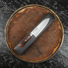 Yasuhiro Gen Shirogami#2/SS Mahogany Nóż Santoku 16,5 cm