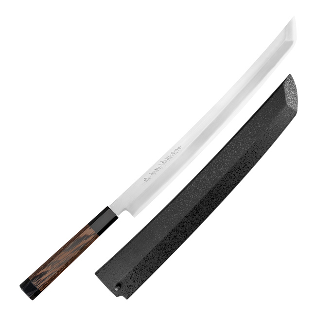 Sakai Takayuki Zangetsu Silver#3 Nóż Sakimaru 39 cm + Saya