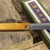 Nóż kieszonkowy Higonokami Sasaba Shirogami#2/Iron L 7,5 cm
