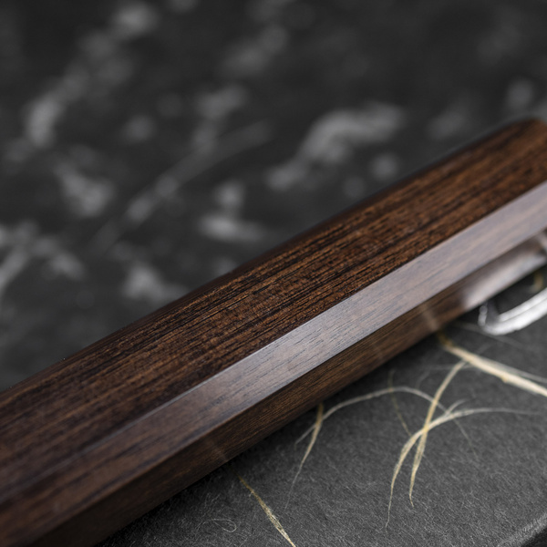 Hatsukokoro Kurokuma Aogami#2/Iron Kurouchi Nóż Santoku 16,5 cm