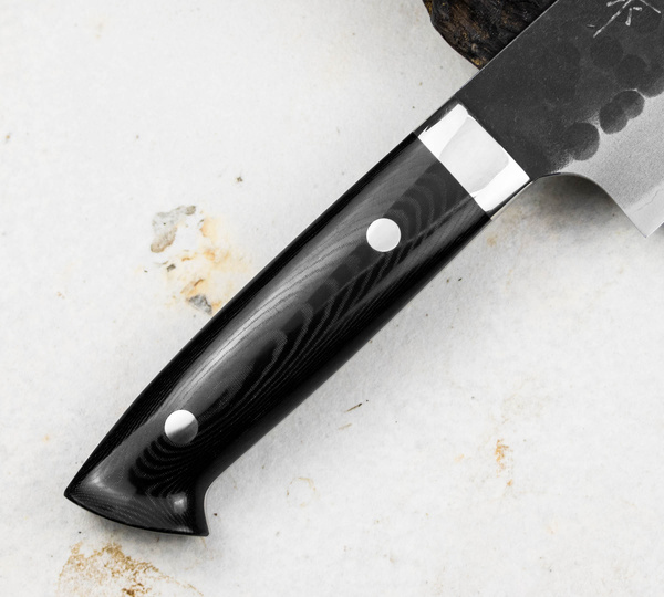 Takeshi Saji Super Aogami Ręcznie kuty Nóż Santoku 18 cm