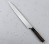 Hideo Kitaoka Shirogami#2 Satin Damascus Nóż Yanagiba 30 cm