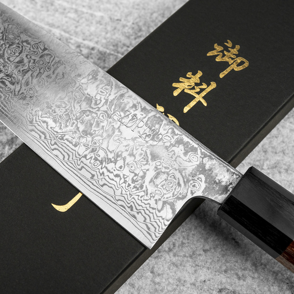 Yoshida Hamono ZDP-189 Damascus Nóż Santoku 18 cm