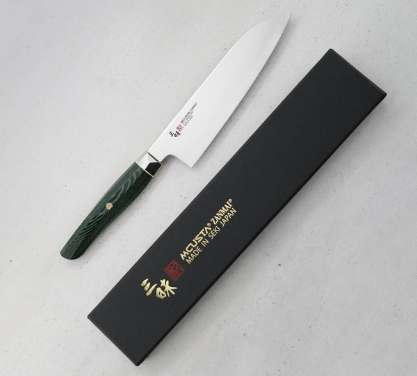Mcusta Zanmai Green Revolution SPG2 Nóż Santoku 18 cm