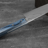 Shigeki Tanaka VG-10 Damascus Blue Nóż Santoku 16,5 cm
