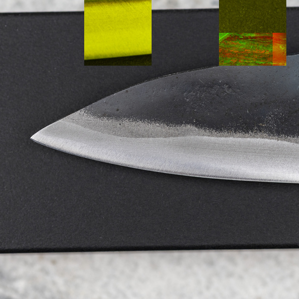 Tsukasa Tokaji Shirogami#1/Iron Kurouchi Mini Nóż Szefa kuchni 10,5 cm