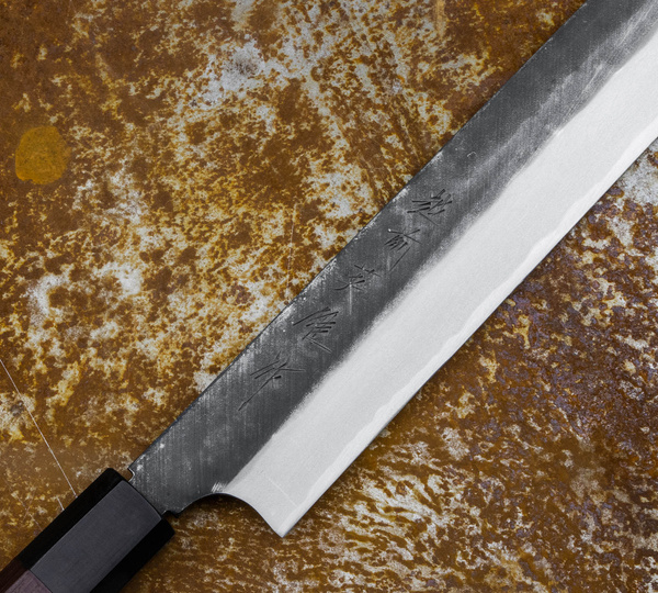 Hideo Kitaoka Shirogami Black Oktagon Nóż Kiritsuke 27 cm