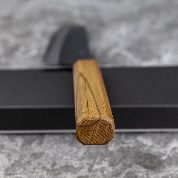 Tsukasa Tokaji Shirogami#1/Iron Kurouchi Nóż Bunka 18 cm