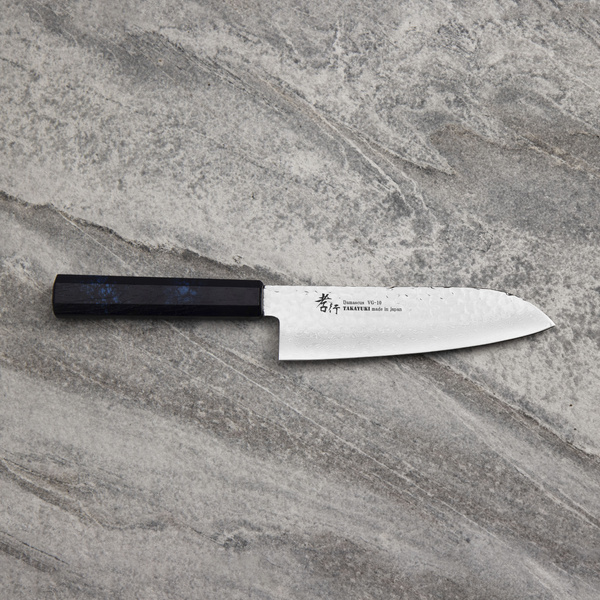 Sakai Takayuki Nanairo VG-10 Blue Nóż Santoku 17 cm