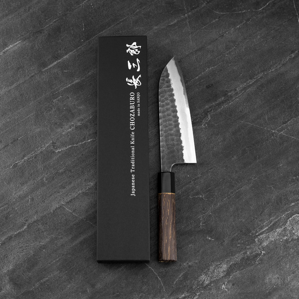 Chozaburo Wakui Shirogami#2/SS Nóż Santoku 17 cm
