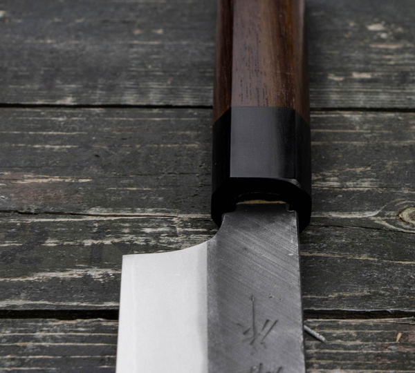 Hideo Kitaoka Shirogami Black Oktagon Nóż Kiritsuke 27 cm
