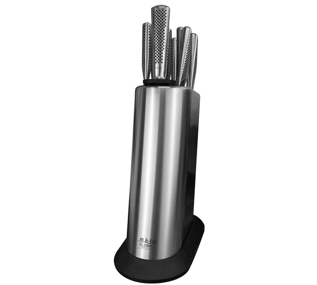 Global Zestaw noży w gładkim bloku 11cz.