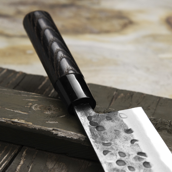 Motokyuuichi Shirogami#2 Hammered Nóż Nakiri 16,5 cm