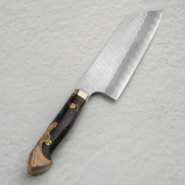 Nigara Hamono SG2 Limited Brown Nóż Kiritsuke Nakiri 18 cm