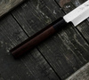 Hideo Kitaoka Shirogami Satin Damascus Nóż Yanagiba 21 cm