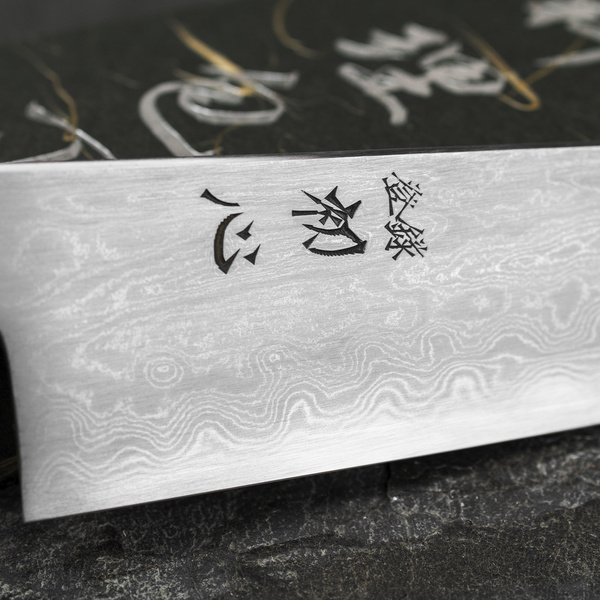 Satoshi Nakagawa Aogami#1/Iron Damascus Nóż Bunka 16,5 cm