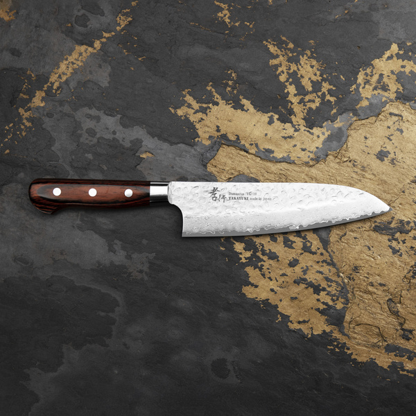 Sakai Takayuki Hammered VG-10 Nóż Santoku 18 cm