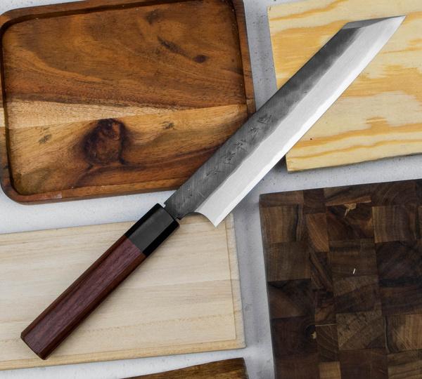 Hideo Kitaoka Shirogami Black Oktagon Nóż Kiritsuke 21 cm
