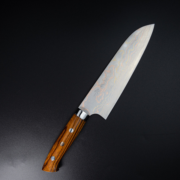 Takeshi Saji Sami IW Aogami#2 Color Nóż Santoku 18 cm