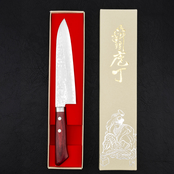 Kunio Masutani VG-10 Damascus Red Nóż Szefa kuchni 18 cm