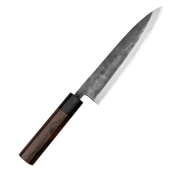 Hideo Kitaoka Shirogami Black Oktagon Nóż Miroshi Deba 18 cm