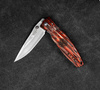 Nóż składany Mcusta Sengoku Red Pakka Damascus VG-10 9 cm