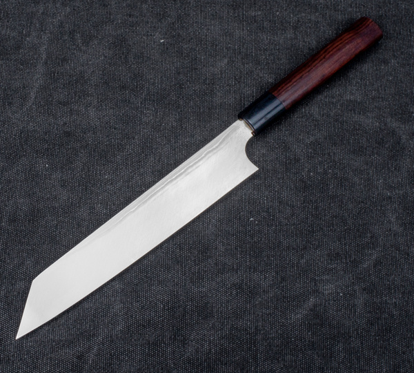Hideo Kitaoka Shirogami#2 Satin Nóż Kiritsuke 21 cm