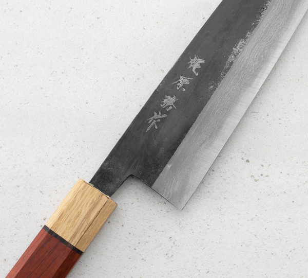 Kajiwara Damascus Aogami #2 Nóż Santoku 16,5 cm