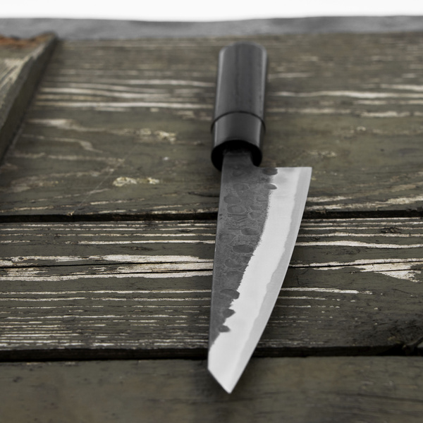 Motokyuuichi Shirogami#2 Hammered Nóż Honesuki 15 cm