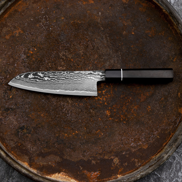 Shigeki Tanaka SG2 Heban Nóż Santoku 16,5 cm