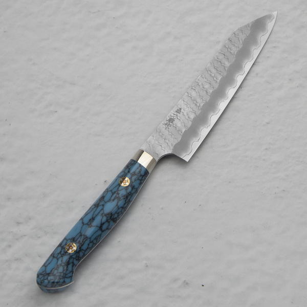 Nigara Hamono SG2 Limited Blue Turquoise Nóż Kiritsuke15 cm