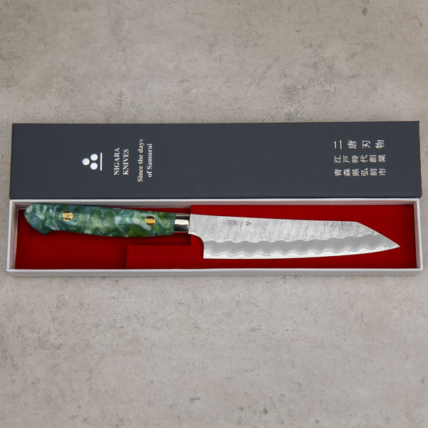Nigara Hamono SG2 Limited Green Nóż Kiritsuke 15 cm