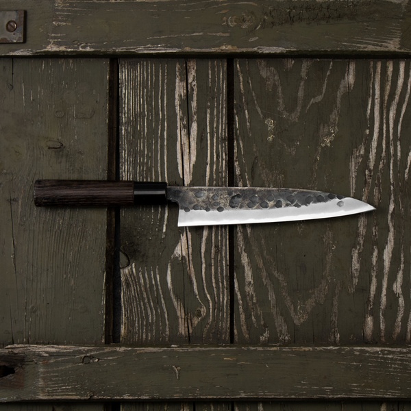 Motokyuuichi Shirogami#2 Hammered Nóż uniwersalny 18 cm