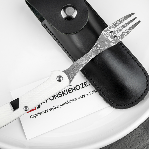 Takeshi Saji SG2 Black Damascus Micarta Składany Widelec