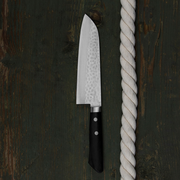 Kunio Masutani VG-10 Hammered Damascus Nóż Santoku 17 cm