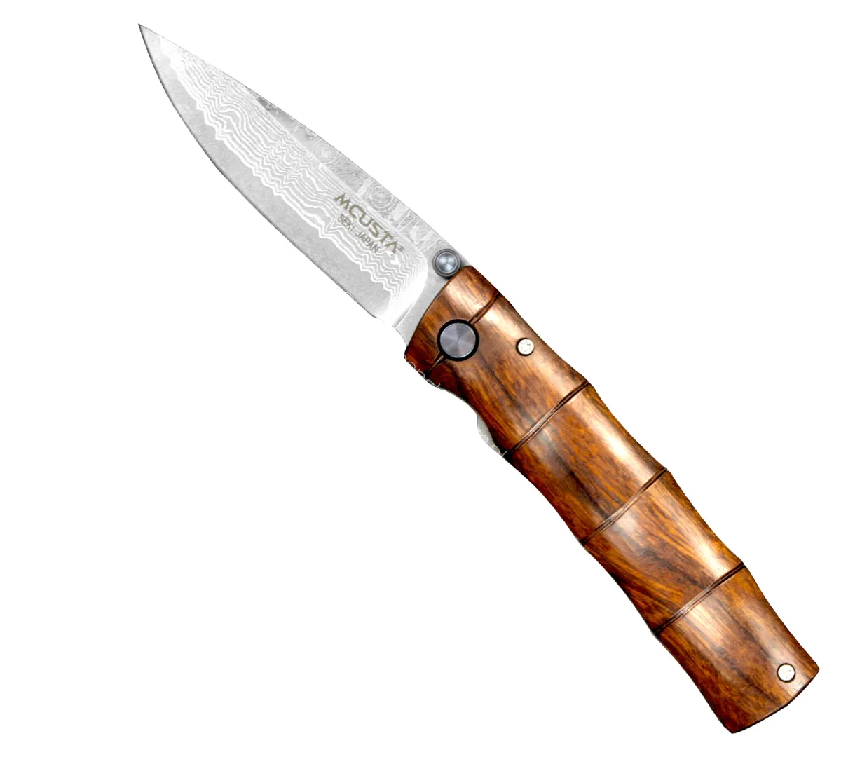 Nóż składany Mcusta Shinra Emotion Iron wood Damascus VG-10 6,5 cm