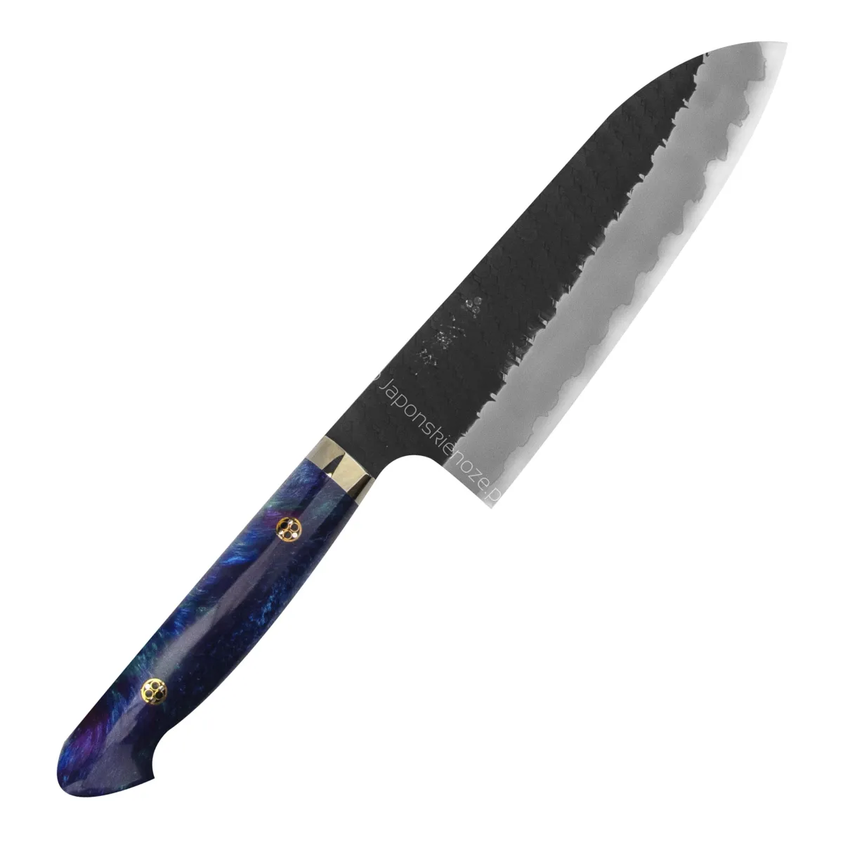 Nigara Hamono SG2 Limited Blue Kurouchi Nóż Santoku 18 cm