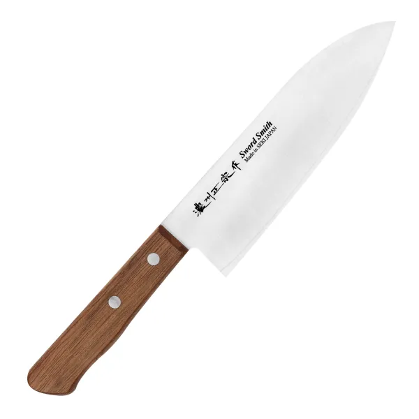 Yasuhiro Cutlery AUS-8 Nóż Santoku 16,5 cm