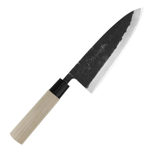 Tojiro Black Hammered Shirogami#2 Nóż Deba 18 cm