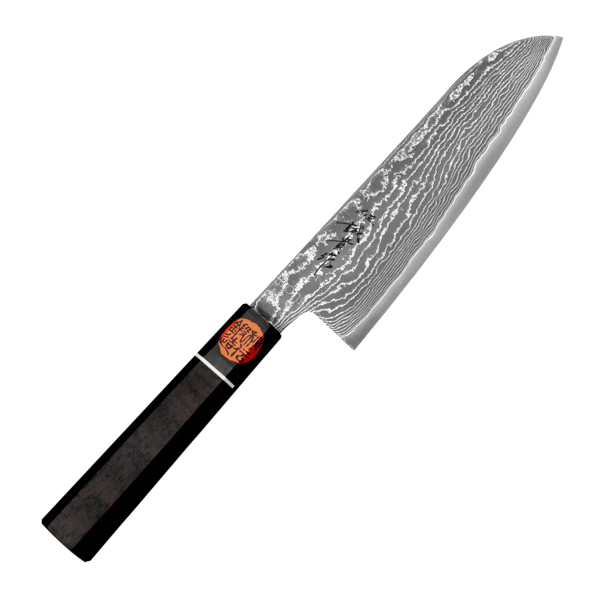 Shigeki Tanaka SG2 Heban Nóż Santoku 16,5 cm