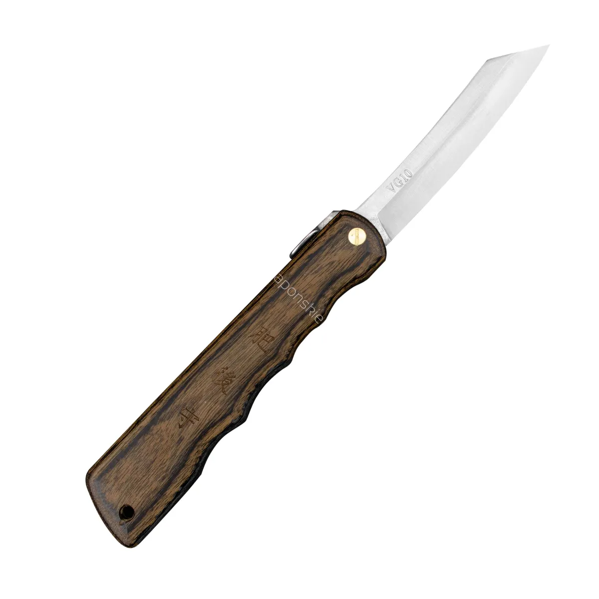Nóż kieszonkowy Higonokami Kanekoma Woody VG-10 Brown 7,5 cm